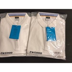 2 Short Sleeve Polo Shirts Mens 3X, Spring Summer, Golf Church, Work, Casual